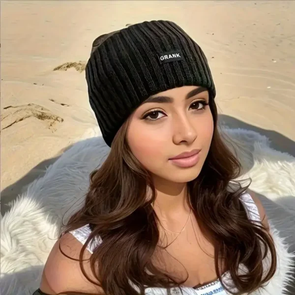 ⁦رباط رأس محبوك أنيق وجذاب للنساء - قطن ناعم، لون سادة، دفئ الأذن، تصميم مضفر، إكسسوار شعر عصري⁩ - الصورة ⁦2⁩