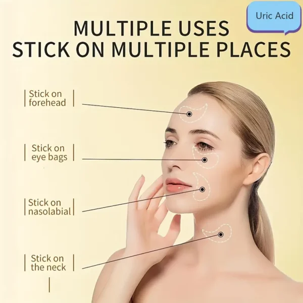 ⁦قناع مرطب للعين من الأفوكادو ، تحت بقع العين - 60 قطعة قناع للعين ذهب نقي لتقليل مظهر تقدم السن بحمض الهيالورونيك تحت العين للهالات السوداء والانتفاخ والتجاعيد⁩ - الصورة ⁦3⁩
