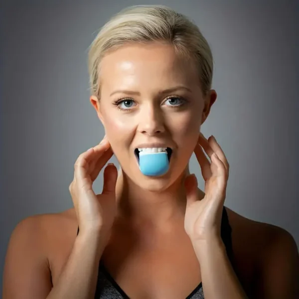 ⁦كرة تمرين الفك تستخدم لتقليل إجهاد عضلات الوجه والفك مصنوعة من جل السيليكا⁩ - الصورة ⁦2⁩