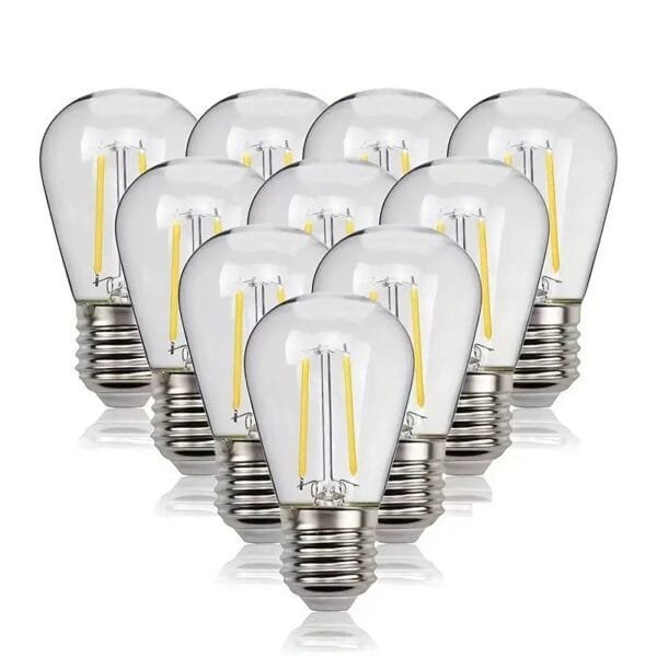 ⁦مصباح LED S14 220 فولت - 240 فولت ، مصابيح LED بديلة شفافة، سلسلة إضاءة ناعمة  مصباح 2 وات ، مصباح LED،، مصباح واحد⁩ - الصورة ⁦2⁩