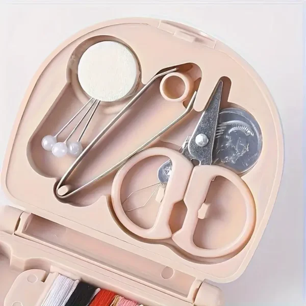 ⁦صندوق أدوات الخياطة المحمول: مجموعة خياطة صغيرة بسيطة ومريحة للاستخدام المنزلي - مجموعة DIY مصنوعة يدويًا، صغيرة ومحمولة، مثالية للاستخدام المنزلي والسفر⁩ - الصورة ⁦3⁩