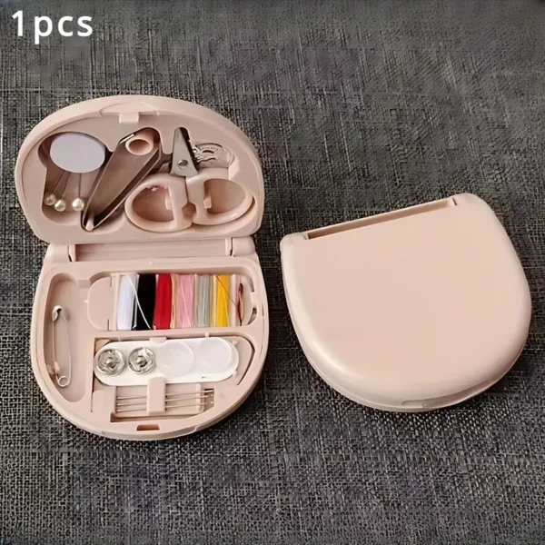 ⁦صندوق أدوات الخياطة المحمول: مجموعة خياطة صغيرة بسيطة ومريحة للاستخدام المنزلي - مجموعة DIY مصنوعة يدويًا، صغيرة ومحمولة، مثالية للاستخدام المنزلي والسفر⁩ - الصورة ⁦2⁩