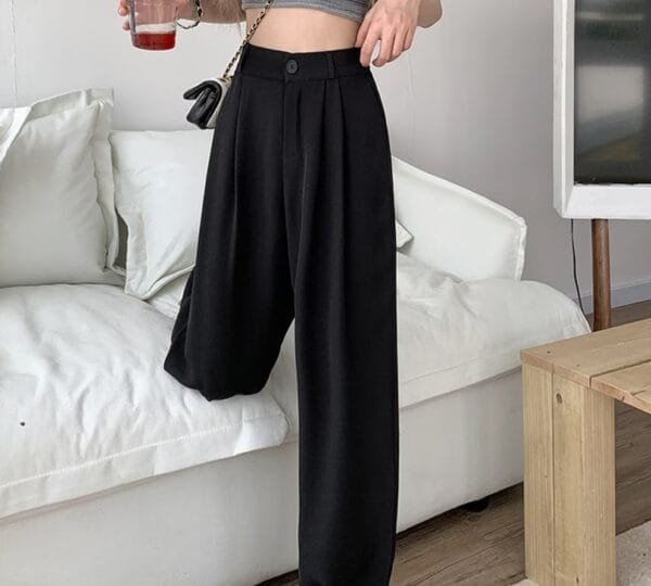 ⁦Women's Solid Color Pant⁩ - الصورة ⁦2⁩