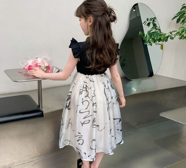 ⁦فستان قميص للبنات من عمر 3 إلى 11 سنة للحفلات والعيد⁩ - الصورة ⁦2⁩