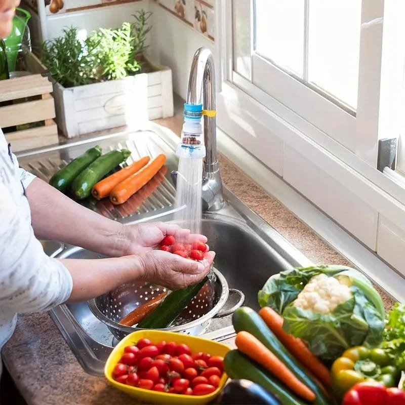 1 قطعة 360 درجة قابلة للدوران صنبور محرك فلتر مياه ، تركيب صنبور عالمي ، مادة بلاستيكية ، مع رأس دش قابل للتوسيع وخرطوم وأسلوب عشوائي ورأس ، للمطبخ والحمام ، فوهة صنبور موفرة للمياه