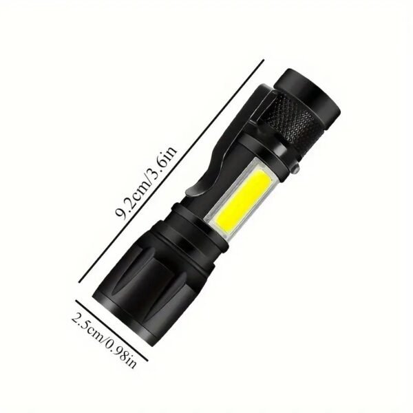 ⁦مصباح يدوي KOULIT فائق السطوع LED - قابل لإعادة الشحن عبر USB ثلاثة أوضاع⁩ - الصورة ⁦3⁩