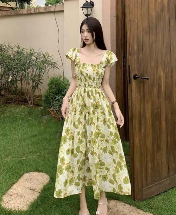 فساتين عيد نسائية بأكمام قصيرة-ملابس انيقة