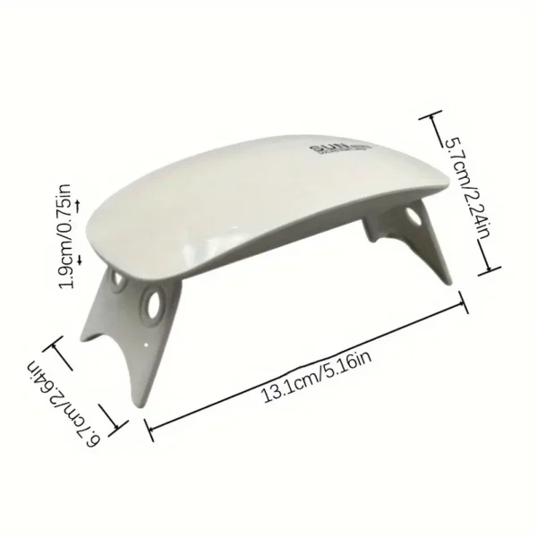 ⁦مصباح تجفيف الأظافر الصغير HOTU UV/LED مع ضوء جل USB مايكرو ومعدات فن الأظافر بـ 3 خرزات LED⁩ - الصورة ⁦3⁩