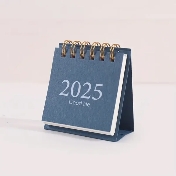 ⁦1 قطعة، تقويم مكتبي لعام 2025، تقويم صفحات قابلة للطي، لوازم تزيين المكتب والمدرسية⁩ - الصورة ⁦2⁩