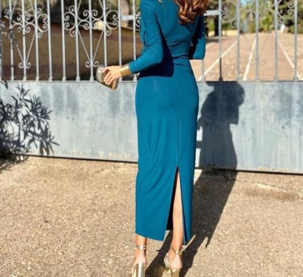 ⁦فساتين شاي نسائية بأكمام طويلة-ملابس انيقة⁩ - الصورة ⁦3⁩