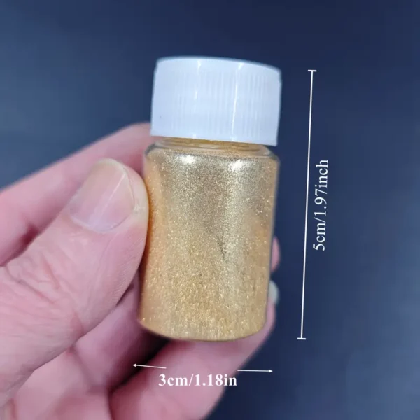 ⁦1 قطعة مجموعة بودرة الميكا الذهبية الملكية الزاهية - صبغة فائقة السطوع للفنون، الحرف اليدوية، الراتنج الإيبوكسي، صناعة المجوهرات، مشاريع DIY⁩ - الصورة ⁦2⁩