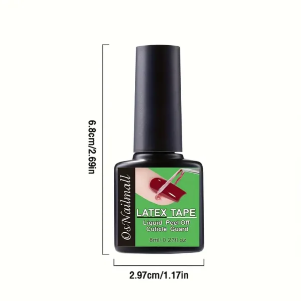 ⁦شريط لاتكس قابل للتقشير من OS NailmL لحماية الجلد حول الأظافر - مضاد للحساسية، خالٍ من الرصاص، جل وظيفي لمانيكير مثالي⁩ - الصورة ⁦3⁩